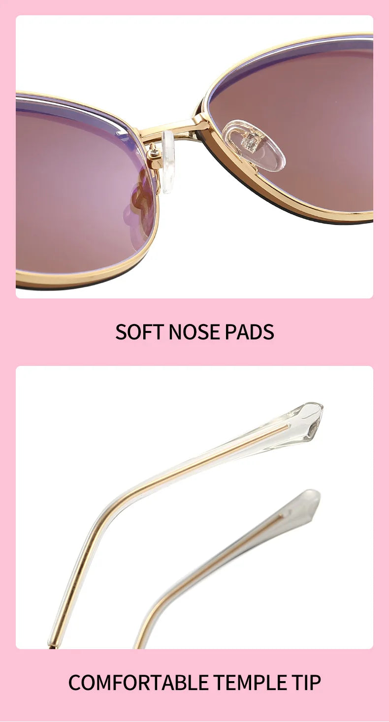 JMISUS Cat Eye Prescription Glasses Woman High-Quality Metal Clip on Polarized Sunglasses Blue Light Filter Optical Eyewear