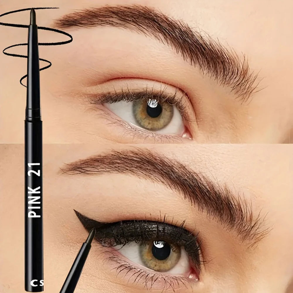 3/5pcs Waterproof & Sweat-Proof Black Eyeliner Pencil -Long-Lasting Smudge-ProofFor Bold Eye Makeup Eyebrow Eyeliner Makeup Tool