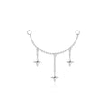 AIDE 925 Sterling Silver 9 Types Zircon CZ Chain Spare Parts Rock Punk Hoop Piercing Hoops Drop Earring Fine Jewelry Gift 1pc