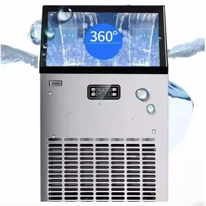 Electric Round Ice Maker Ice Making Machine Desktop For Barreled Water Inflow