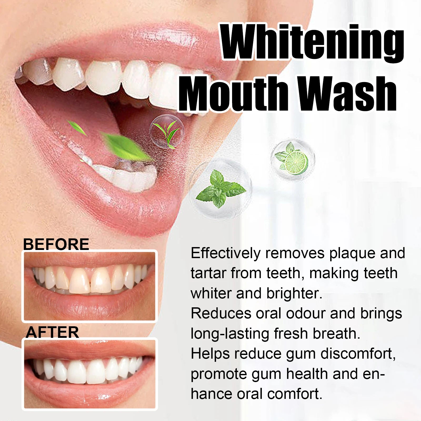 Coconut Mint Pulling Oil Mouthwash Kit With Tongue Scraper Fresh Oral Breath Odor Removal Tongue Scraper Set Tool Mouth Care