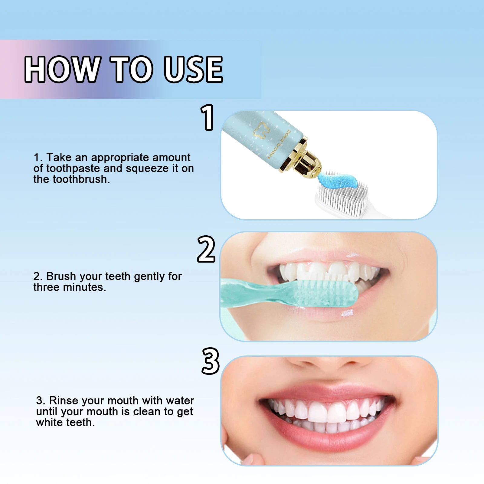 Niacinamide Stain-Removing Toothpaste Effectively Removes Yellow Teeth Plaque Long-Lasting Fresh Breath Niacinamide toothpaste