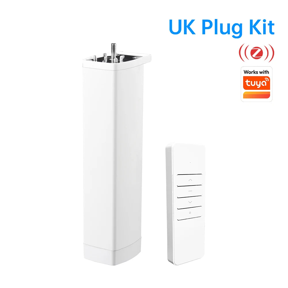 Work With Tuya Wifi/Zigbee Electric Curtain Shutter Motor with RF Remote 22.5CM Size APP Control Alexa Google Home SmartThings