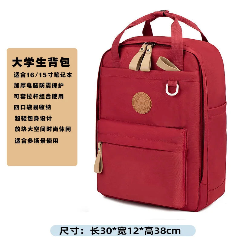 Lightweight and more flexible canvas backpack, suitable for students and women to use laptops, suitable for leisure and vacation