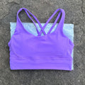 Women Sports Bra Sexy Criss Cross Straps Back High Support Impact Yoga Underwear Running Fitness Gym Padded Bralette