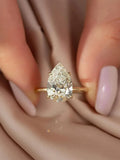 925 Sterling Silver 1-4 CT Zircon Sparkling Luxury Water Drop Shape Ring For Women Engagement Wedding High Quality Fine Jewelry
