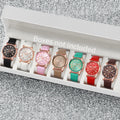 7PCS/Set Women Watches Fashion Quartz Wristwatches Simple Ladies Clock Gift Relogios Feminino（Without Box）