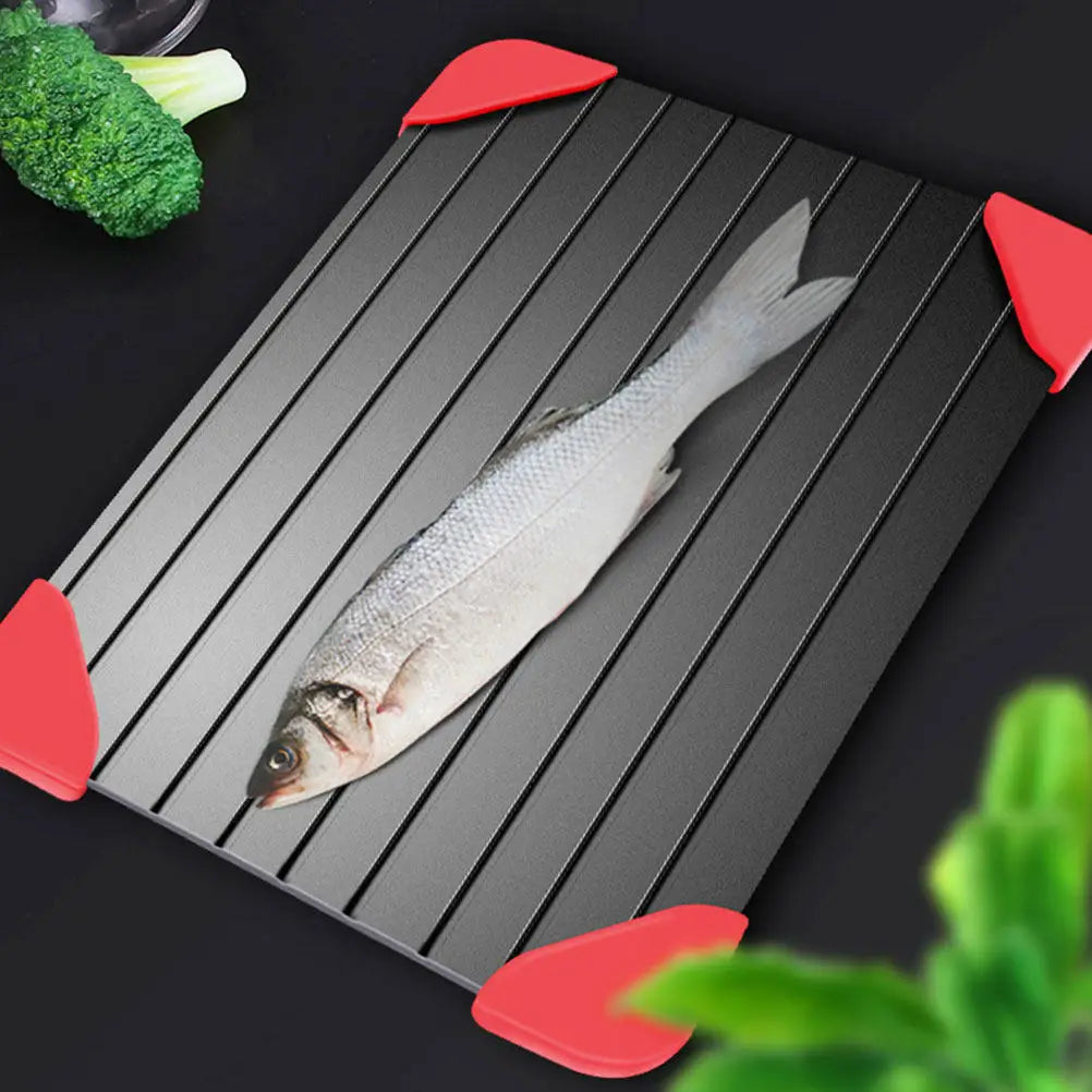 1Pcs Heavy Duty Square Defrosting Tray Thick Aluminum Defrost Plate for Quick Thawing Food Home Kitchen Supply Thawing