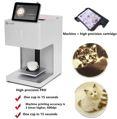 CAFOVO EVEBOT 3d Latte Art Coffee Printer Machine Automatic Beverages Food Selfie With WIFI Printing Edible Ink Cartridges