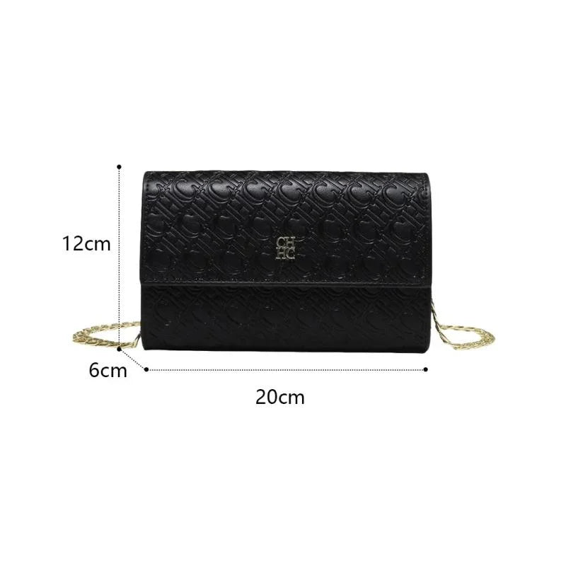 CH Fashion Women's Shoulder Bag with Letter Printing Design 2026 Festival Essential Versatile Women's Chain Bag