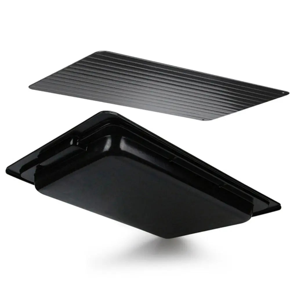 Household Aluminum Fast Defrosting Tray Rectangular With Water Storage Box Thawing Plate Black Meat Thaw Frozen Board Beef