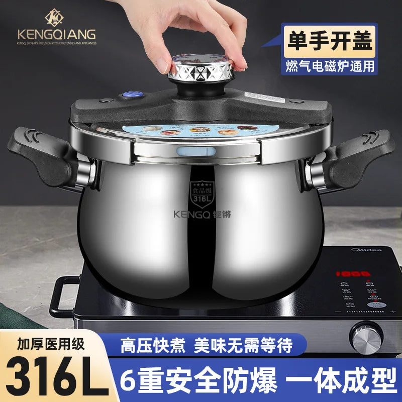 316L stainless steel pressure cooker, a new safety and explosion-proof pressure cooker for household use