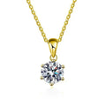 1-3ct Moissanite Necklace for Woman Wedding Fine Jewely with Certificates 925 Sterling Sliver Plated 18k White Gold Necklace