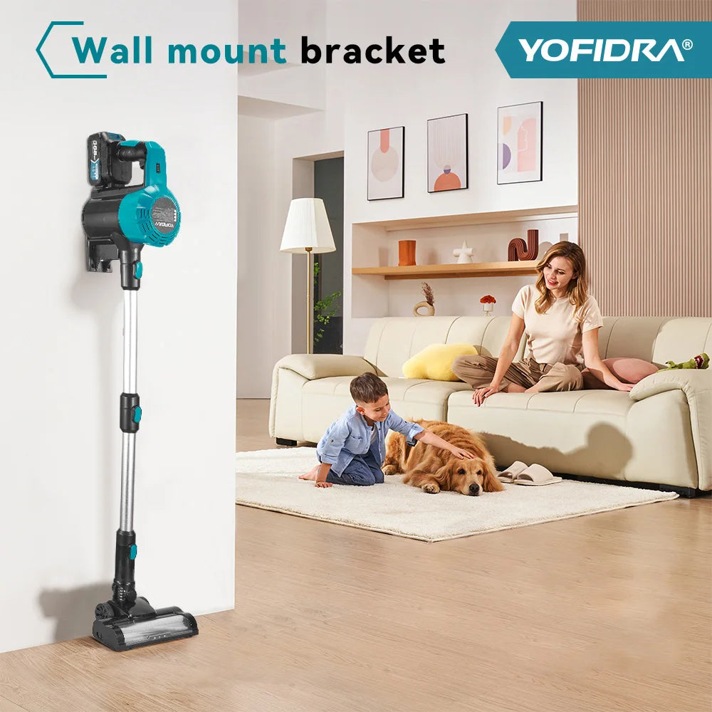 YOFIDRA 1.5L Cordless Electric Vacuum Cleaner Efficient Rechargeable Dust Catcher Cleaning Power Tools For Makita Battery Pin
