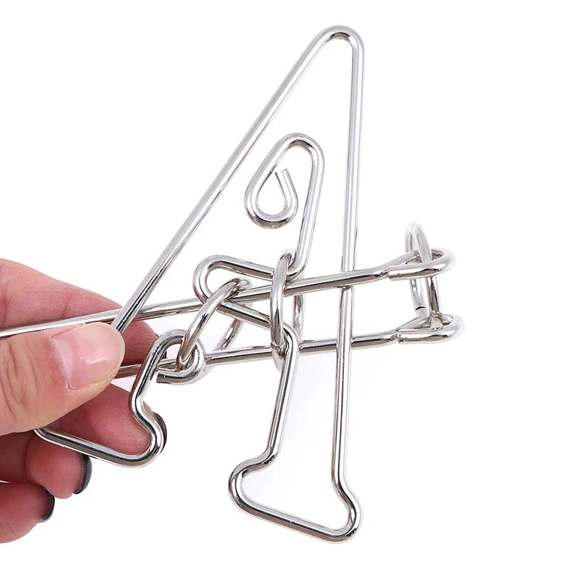 Metal Puzzle Mind Brain Teaser Magic Wire Rings Puzzles For Adults Kids Disentanglement Iron Link Unlock Interlock Game