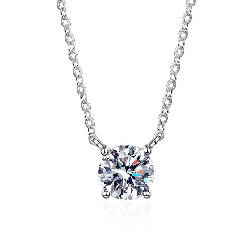 1-3ct D VVS1 Moissanite Necklaces for Women Solitaire Pandent Diamond GRA Certified s925 Silver Plated 18k Dainty Necklace