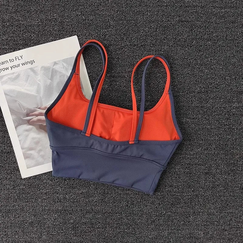 Women Breathable Sports Bra Shockproof Fitness Tops Push Up Gym Crop Top Brassiere Sport Bras Gym Workout Top Seamless Yoga Bra