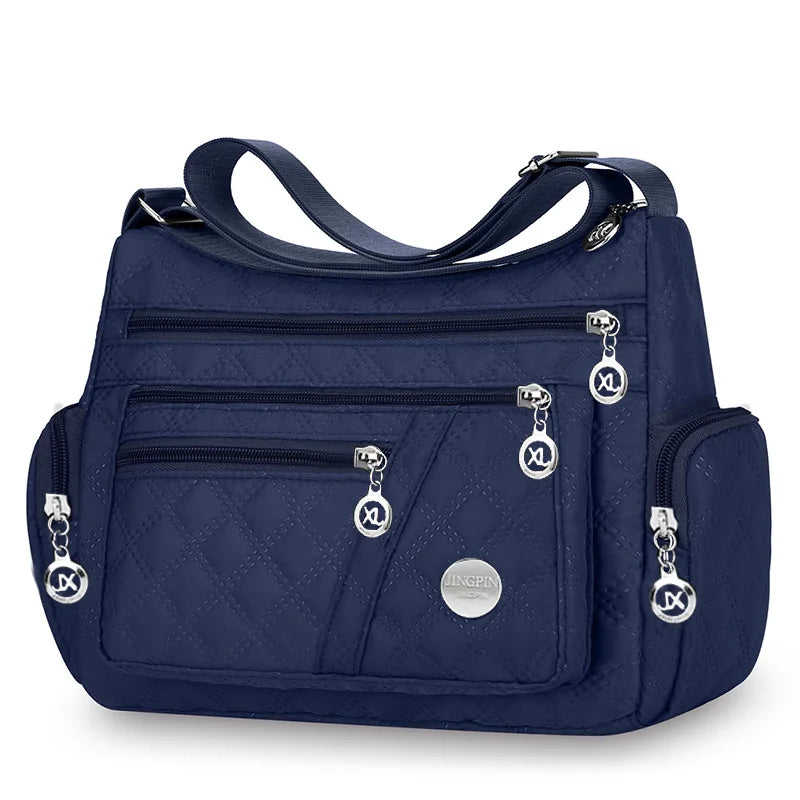 Square-shaped, versatile men's and women's crossbody bag, new style large bag, fabric bag, Oxford style shoulder bag, fashionabl