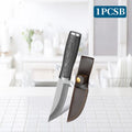 WXCOO Hand Forged Butcher Knife Stainless Steel Kitchen Knives for Cooking Meat Cleaver Small Knife with Sheath Multifunctional