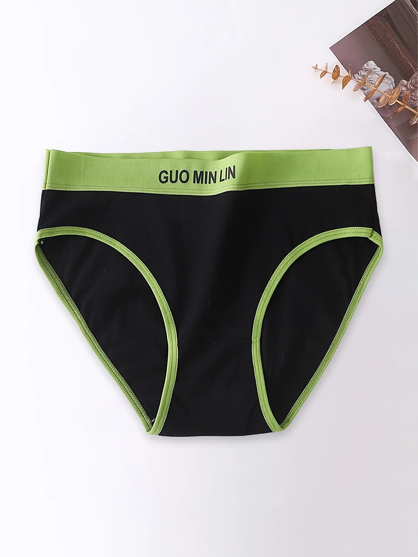 5PCS Simple Letter Women's Cotton Panties, Mid-waist Comfortable Breathable Traceless Women's Triangle Briefs.
