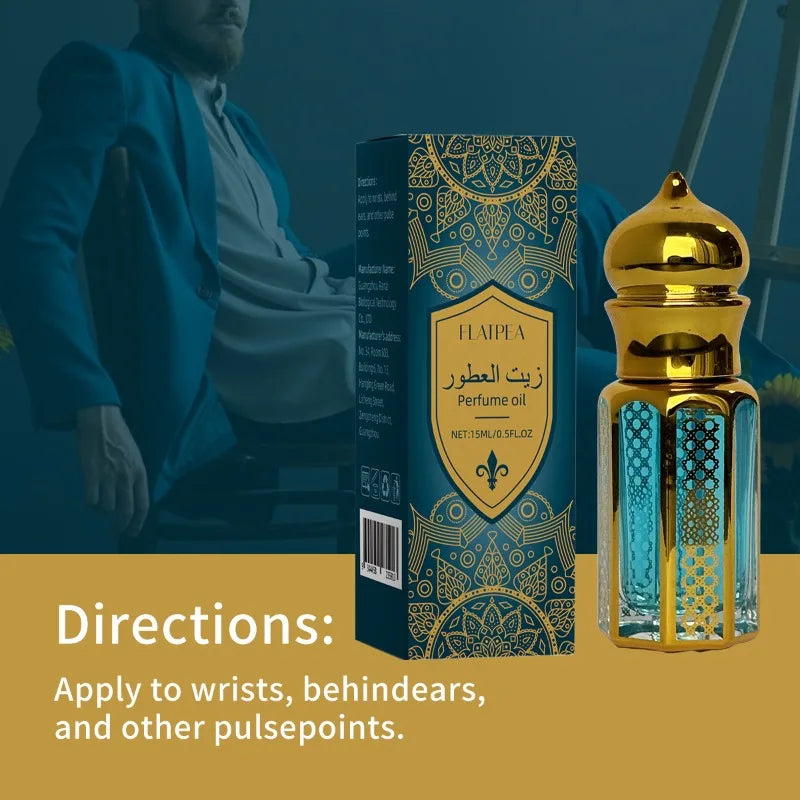 15ML Middle East Arab Perfume Men's Cologne Drip Stick Fragrance Essential Oil Lasting Oriental Tune Portable Perfumes hombre
