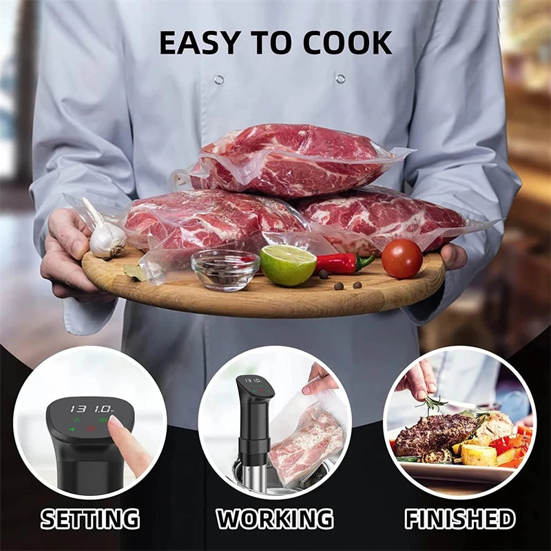 1800W Waterproof Vacuum Sous Vide Cooker Immersion Circulator Accurate Cooking With LED Digital Display Smart Slow Cooker Heater 66