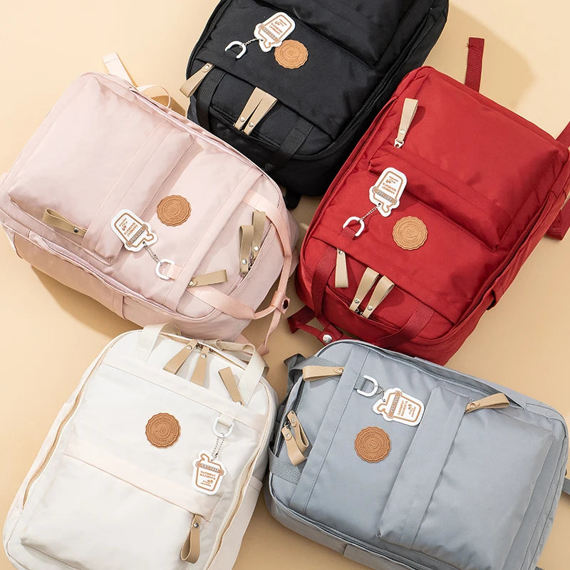 Lightweight and more flexible canvas backpack, suitable for students and women to use laptops, suitable for leisure and vacation