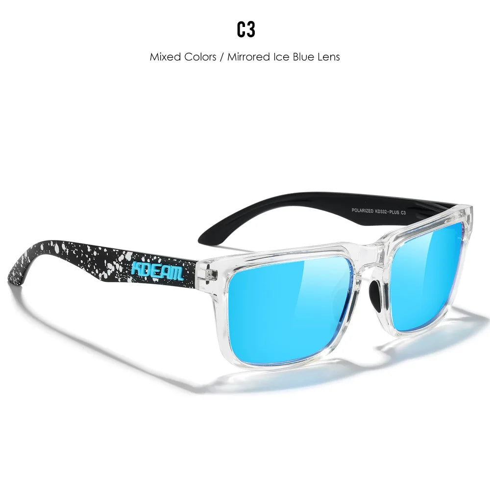 KDEAM Large Size Square Men's Sunglasses Polarized Photochromic Oversized Sun Glasses Fashion Women Shades Upgraded Edition