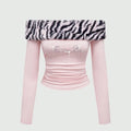 2026 Womens Y2K Sexy Leopard Print Glitter Midriff Top Lettered Detail Slim Fit Trendy Fashion Crop Top