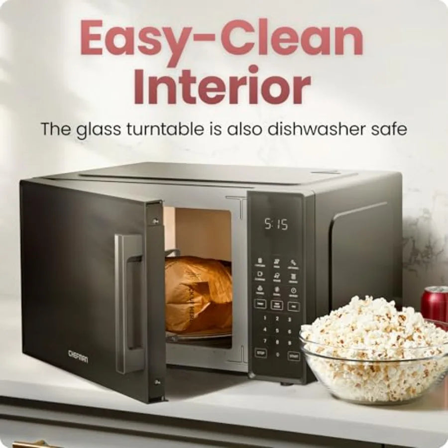 Countertop Microwave Oven 1.1 Cu. Ft., 1000 Watts with 10 Power Levels, 6 Cooking Presets with One-Touch Express Cook, Eco Mode