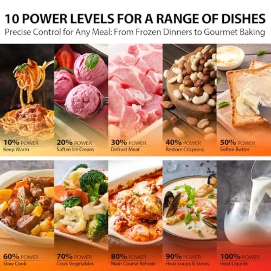 ML-EM45PIT SS Countertop Microwave Oven with Inverter Technology, Kitchen Essentials, Smart Sensor, Auto Defrost, 1.6 Cu.ft, 13