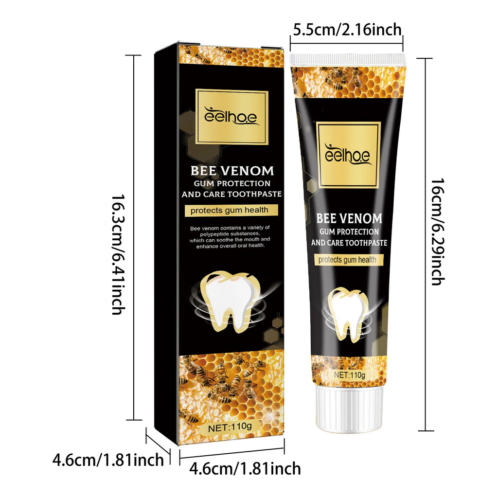 Bee Venom Gum Care Toothpaste Effectively Removes Yellow Teeth and Plaque Long-lasting Fresh Breath Gentle Oral Care Toothpaste