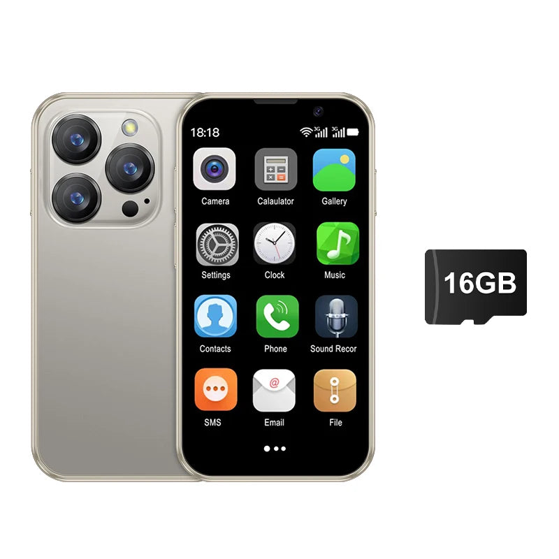 SERVO 16SE Mini Smartphone 16GB ROM Android 9.0 Wifi Dual SIM Standby Play Store 3G WCDMA 3.0"Little Smart Cellphone New Version
