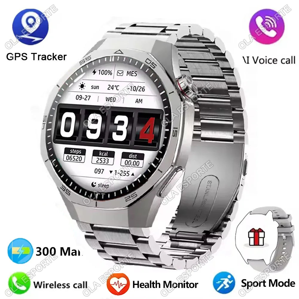 Watch 5 Pro GPS NFC Smart Watch Men 360*360 AMOLED Screen Heart rate Monitor Bluetooth Calls IP68 Waterproof Man Smartwatch 2025