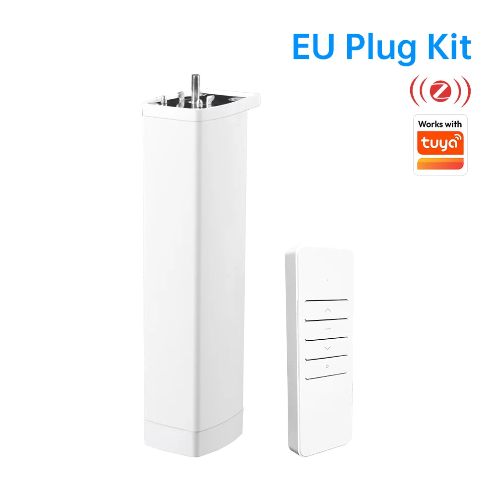 Work With Tuya Wifi/Zigbee Electric Curtain Shutter Motor with RF Remote 22.5CM Size APP Control Alexa Google Home SmartThings