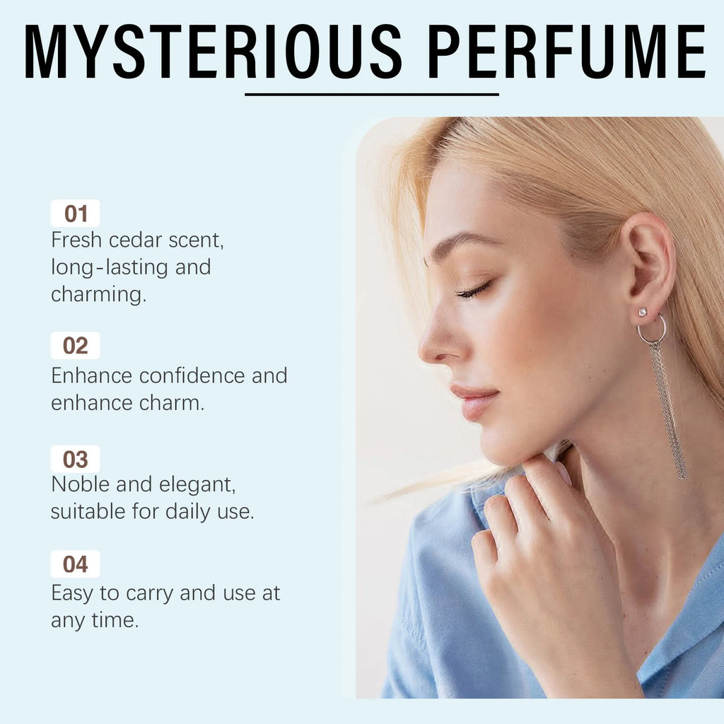 Cedar Amber Oriental Woody Fragrance – Natural Fresh & Delicate Scent, Long-Lasting, Portable Perfume for Romantic Dates
