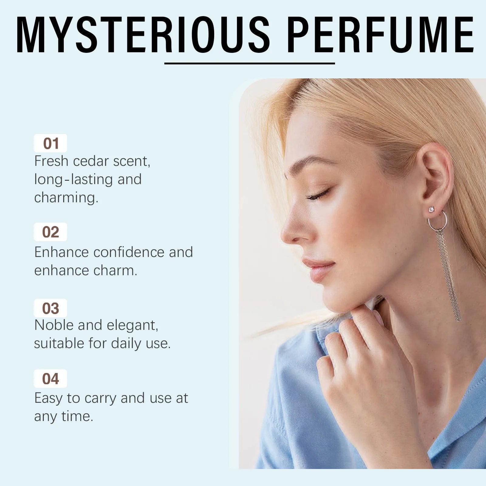 Cedar Amber Oriental Woody Fragrance – Natural Fresh & Delicate Scent, Long-Lasting, Portable Perfume for Romantic Dates