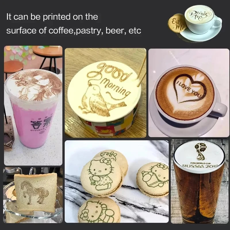 CAFOVO EVEBOT 3d Latte Art Coffee Printer Machine Automatic Beverages Food Selfie With WIFI Printing Edible Ink Cartridges