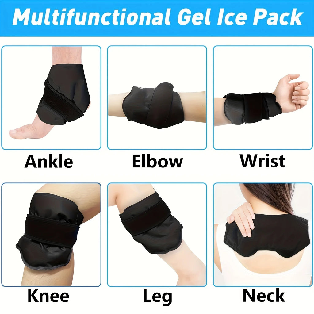 1PC Reusable Nylon Ankle Protection Ice Pack with Adjustable Straps, Suitable for Both Home and Outdoor Use