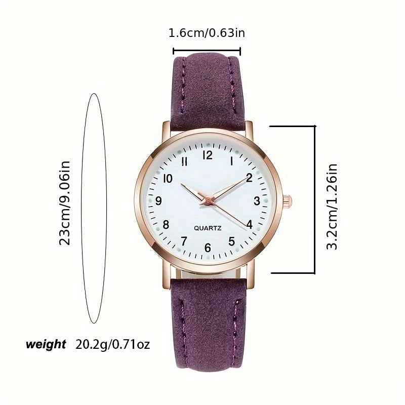 1/pcs and 2/pcs simple, fashionable, cute and compact women's luminous quartz watches