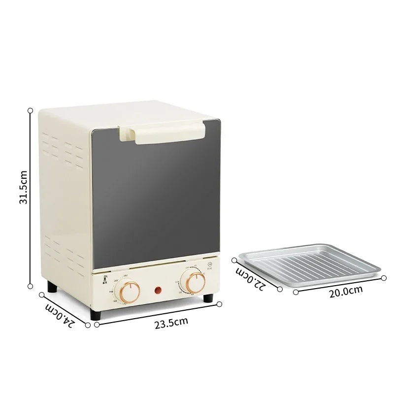 12L Large Capacity Electric Air Fryer Toaster Oven Mechanical Household Kitchen 360° Baking Convection Oven Oil-Free Deep Fryer