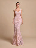 2026 Lace Mermaid Evening Dress, Strapless Long Evening Gown, Socialite Party and Ball Dress