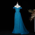 Sharon Said Luxury Evening Dress Mermaid Off Shoulder Beaded Sideskirt Women's Formal Wedding Party Gowns SS005 Customized