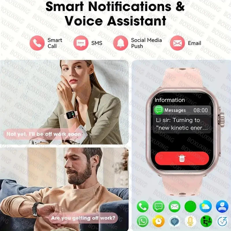 Watch Ultra K62 Men Women 1000mAh AMOLED 100+Sport Heart Rate HD Bluetooth Call GPS Track Waterproof Smart Watch For iOS Android