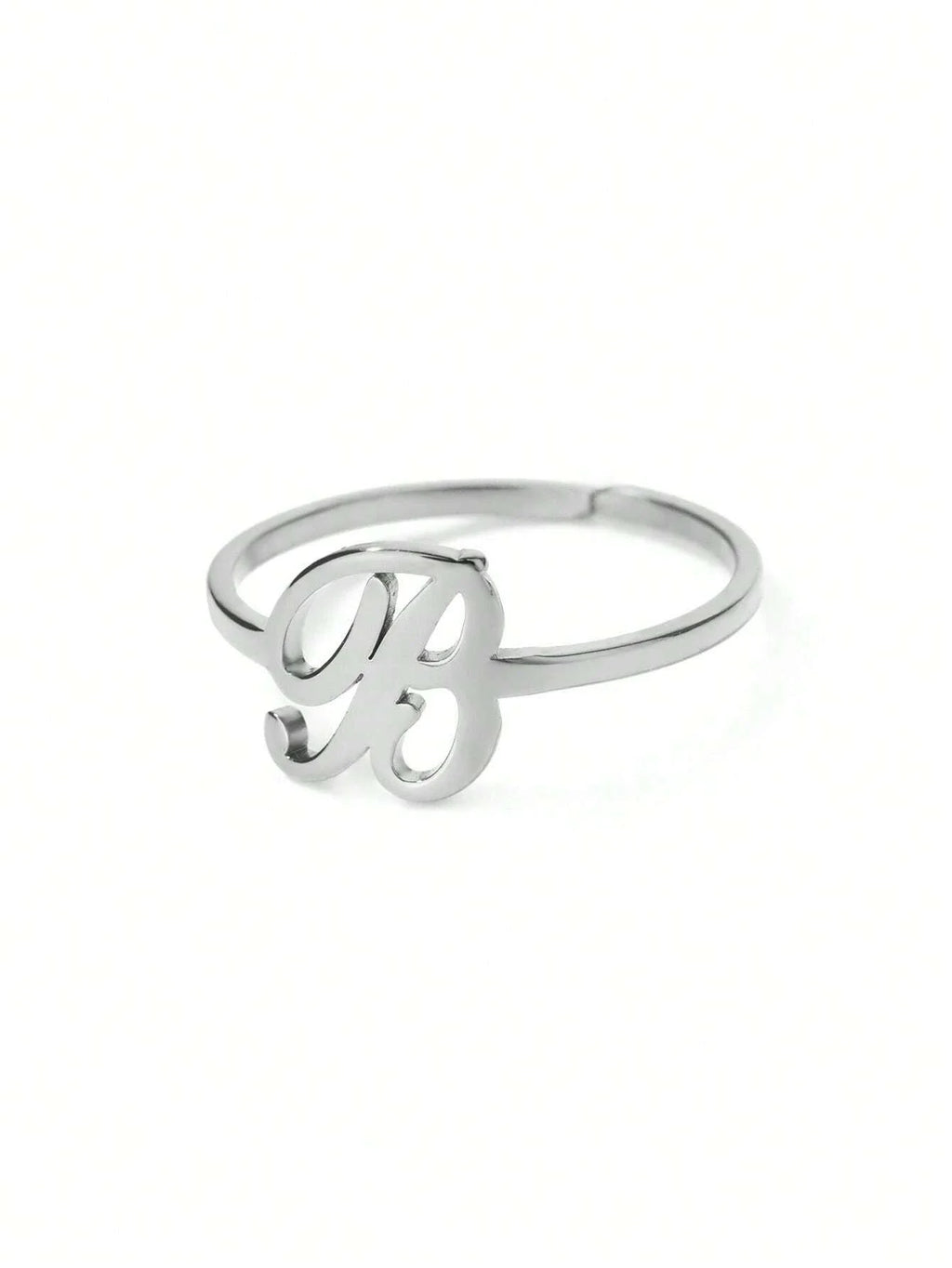 1PC Minimalist Initial Open Ring For Women Men Personalized 26 English Letter Ring Dainty 18K Gold Plated Stainless Steel