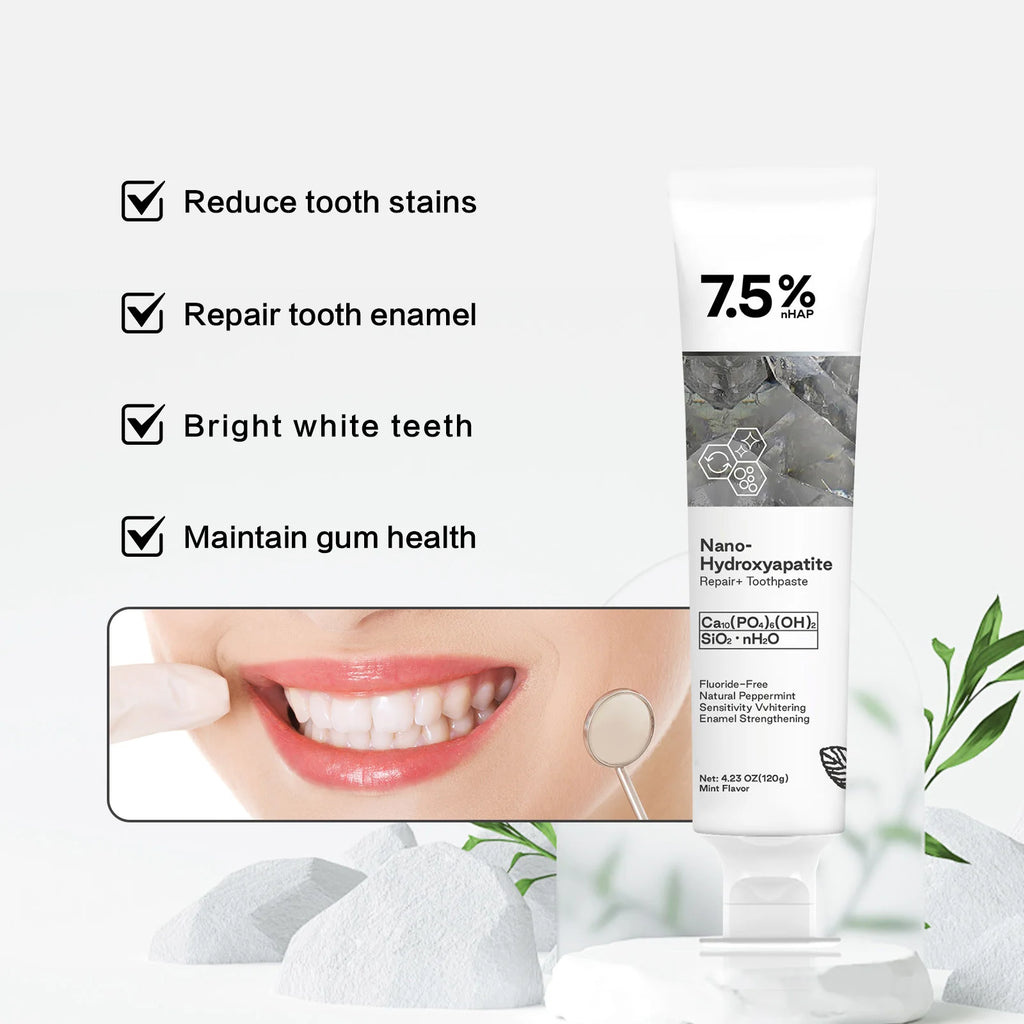 Nano Hydroxyapatite Toothpaste Remover Coffee Tea Stain Improve Bad Breath Prevent Caries Teeth Whitening Toothpaste Products