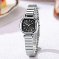 Women Quartz Watch Gold Color Square Dial Simple Adjustable Stainless Steel Strap for Ladies