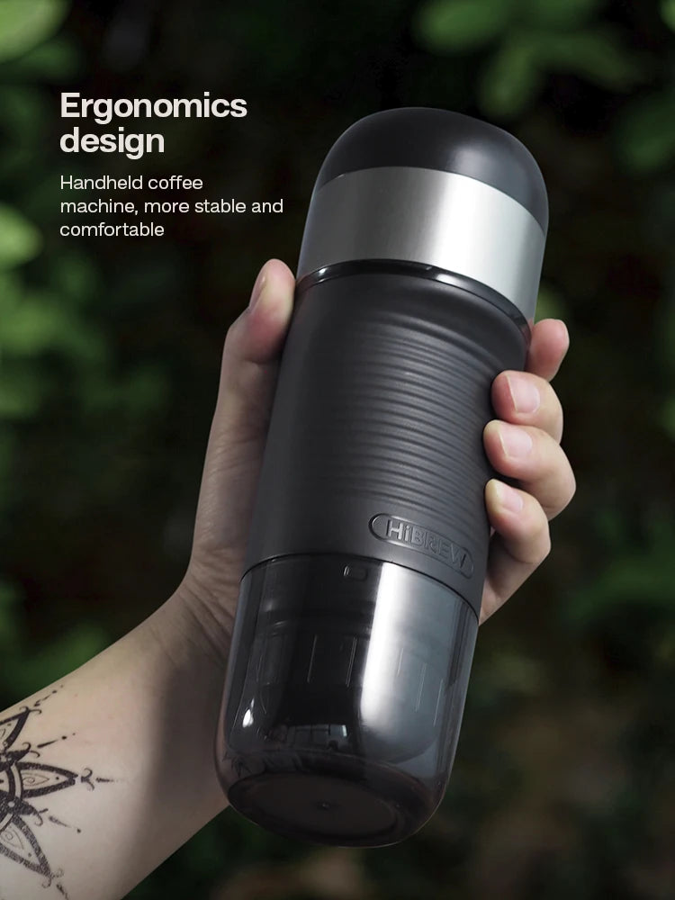 HiBREW Portable Coffee Machine for Car & Home,DC12V  Expresso Coffee Maker Fit Nexpresso Dolce  Pod Capsule  Coffee Powder H4A