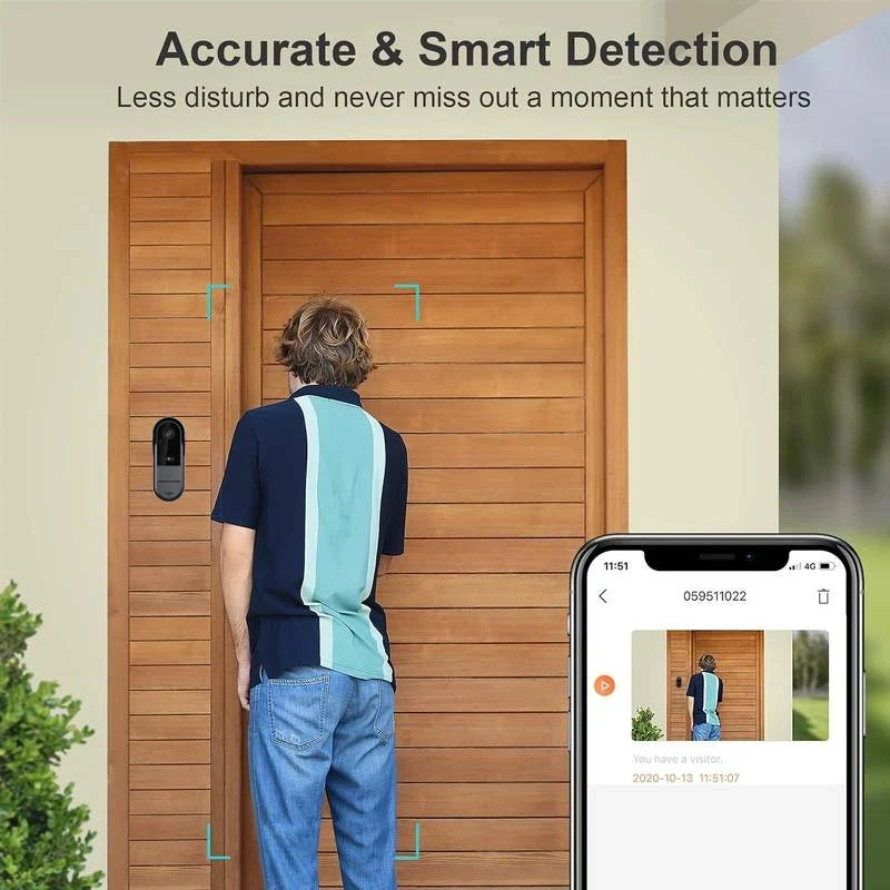 Tuya  Doorbell Camera Wifi Wireless Outdoor Video Eye Doorbell Waterproof Camera Two-Way Voice Night Vision Intercom Monitor