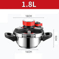 1.8L/2.4L Mini Pressure Cooker With Glass Lid One-Hand Rotating Lock Olla de Presion 3-In-1 Stainless Steel Pressure Cooker